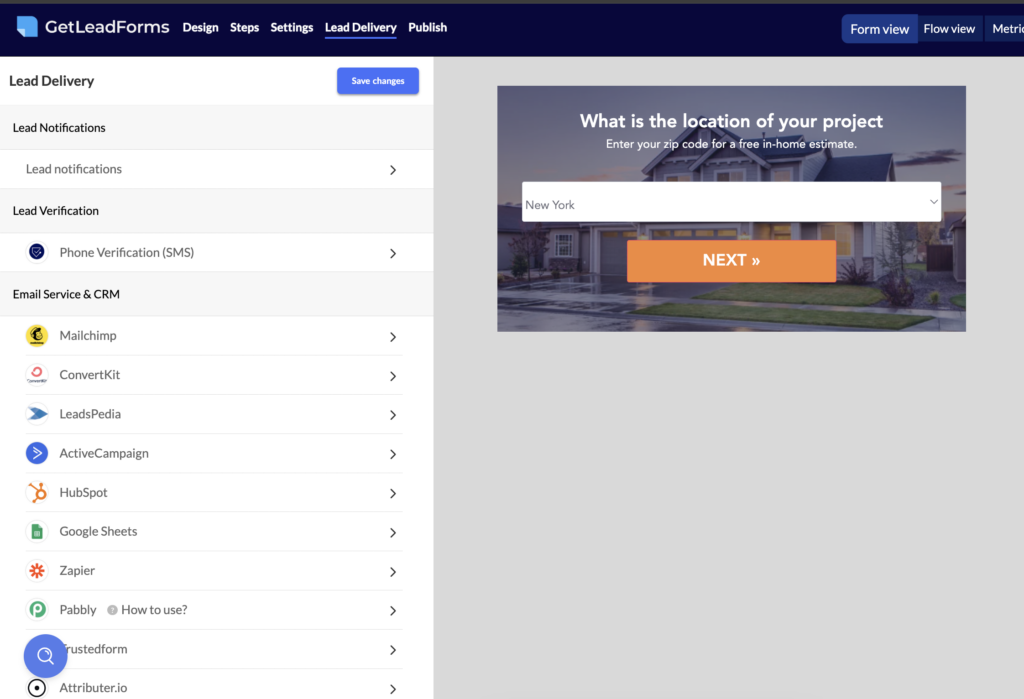 lead distribution from within getleadforms